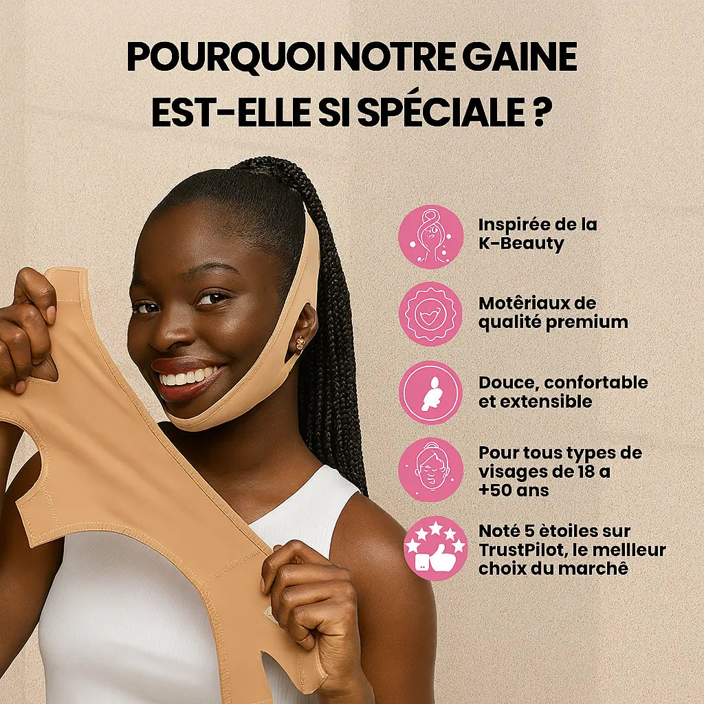 Gaine liftant visage Anti-Double menton
